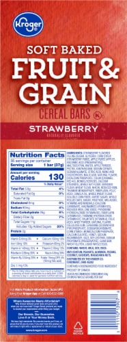 Kroger® Soft Baked Fruit & Grain Strawberry Cereal Bar Perspective: right
