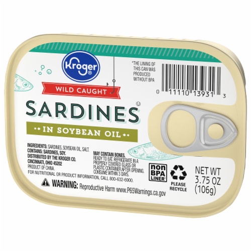 Kroger® Wild Caught Sardines in Soybean Oil Perspective: right
