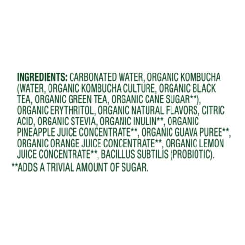 Simple Truth Organic® Zero Sugar Pineapple Pink Guava Kombucha Perspective: right