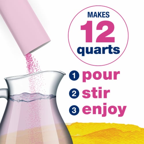 Kroger® Lite Zero Sugar Raspberry Lemonade Instant Drink Mix Packets Perspective: right