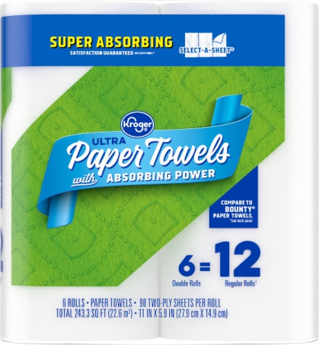 Kroger® Ultra Paper Towels With Absorbing Power Perspective: right