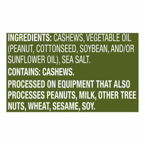 Kroger® Whole Salted Cashews Perspective: right