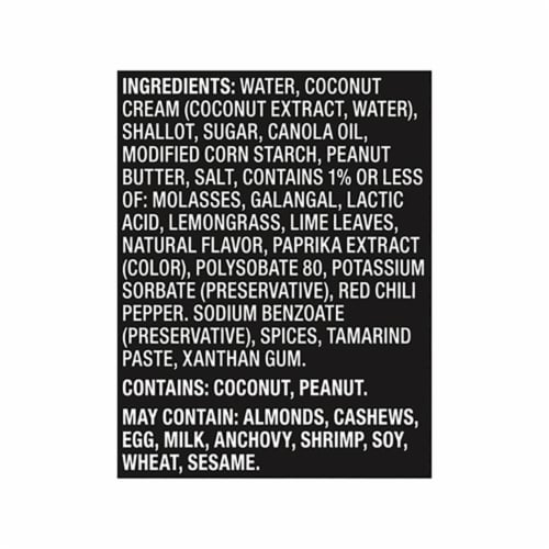 Kroger® Thai Style Peanut and Coconut Curry Cooking Sauce Mild Perspective: right
