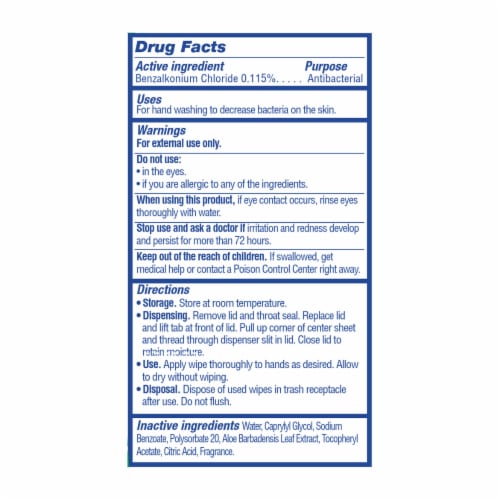 Kroger® Fresh Scent Antibacterial Hand Wipes Perspective: right