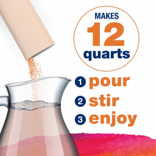 Kroger® Lite Zero Sugar Strawberry Orange Banana Instant Drink Mix Packets Perspective: right