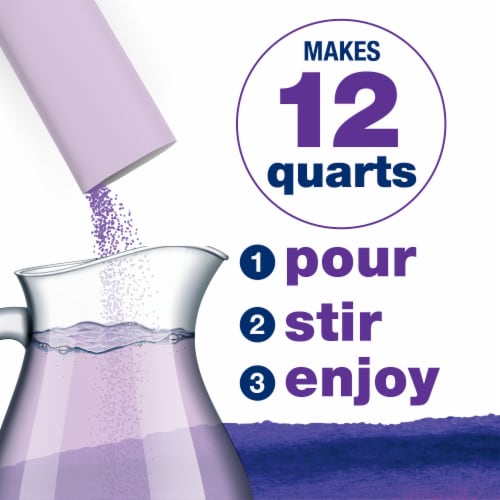 Kroger® Lite Zero Sugar Grape Instant Drink Mix Packets Perspective: right