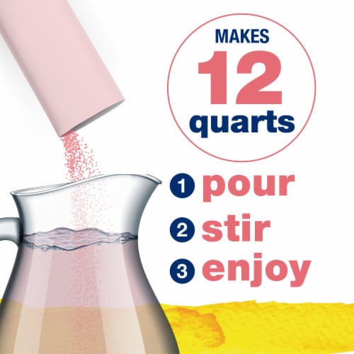 Kroger® Lite Zero Sugar Pink Lemonade Instant Drink Mix Packets Perspective: right