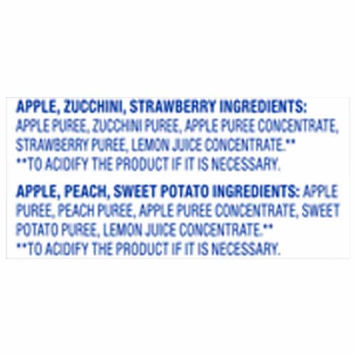 Kroger® No Sugar Added Assorted Fruit & Veggies Applesauce Pouches Perspective: right