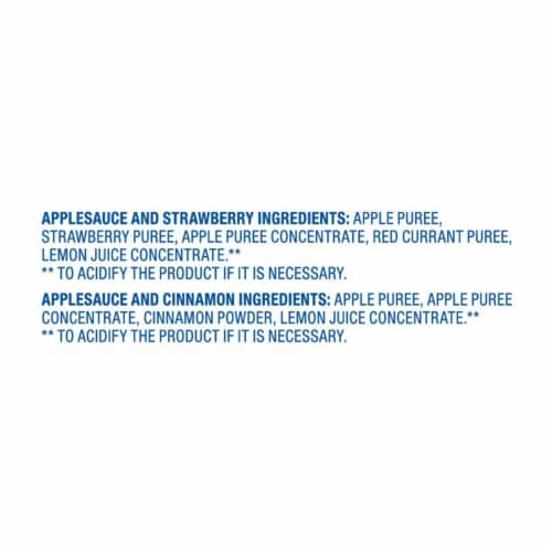 Kroger® No Sugar Added Assorted Strawberry/Cinnamon Applesauce Pouches BIG DEAL! Perspective: right