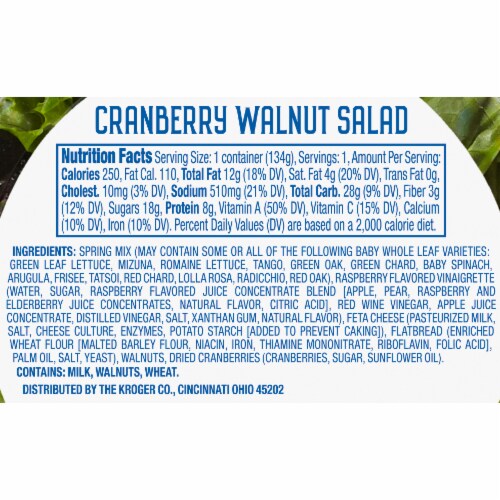 Kroger® Cranberry & Walnut Salad Kit for One Perspective: right