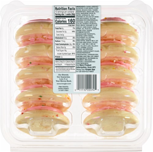 Bakery Fresh Pink Frosted Sugar Cookies Perspective: right