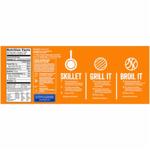 Kroger® 73% Lean Beef Burger Patties Big Deal Pack Perspective: right