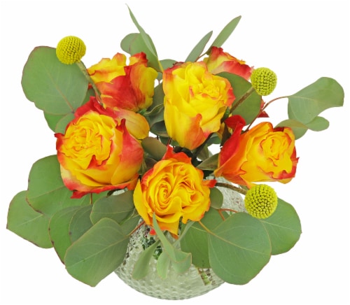 Bloom Haus™ Low Vase Trinity Floral Arrangement Perspective: right