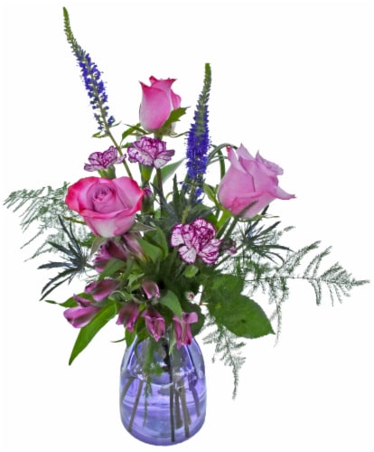 Bloom Haus™ High Vase Trinity Floral Arrangement Perspective: right