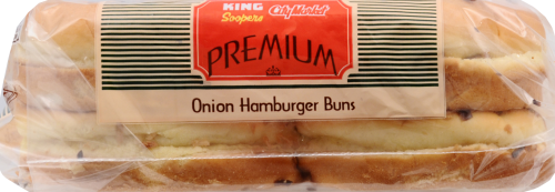King Soopers City Market Premium Onion Hamburger Buns Perspective: right