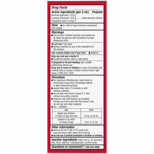 Kroger® Cherry Flavor Anti-Nausea Liquid Perspective: right