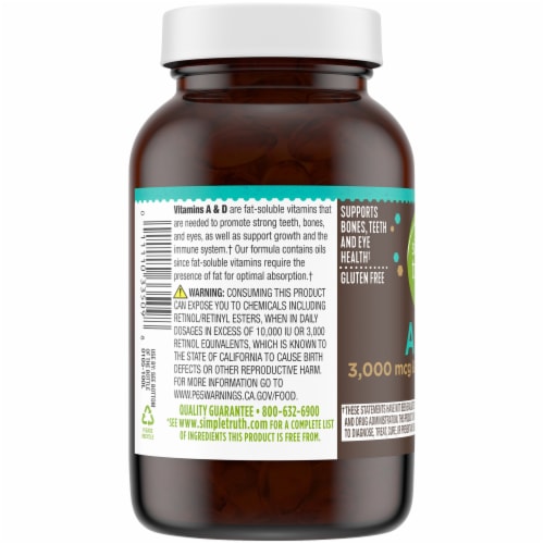 Simple Truth® Vitamin A & D Softgels Perspective: right