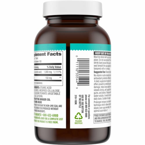 Simple Truth® Vitamin C Plus Rose Hips Tablets 1000mg Perspective: right
