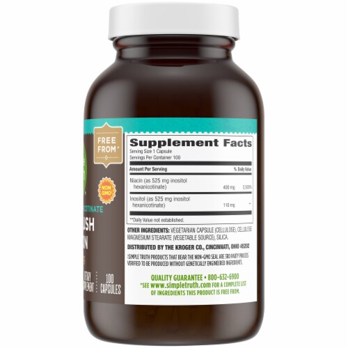 Simple Truth® No-Flush Niacin Capsules 525mg 100 Count Perspective: right