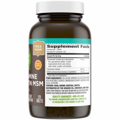 Simple Truth® Glucosamine Chondroitin MSM Tablets 1050mg Perspective: right