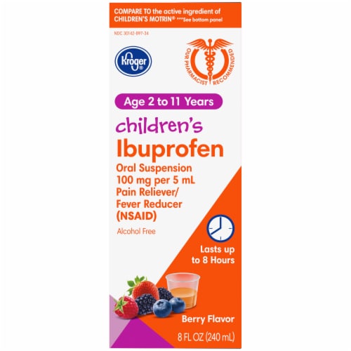 Kroger® Berry Flavor Children's Ibuprofen Perspective: right