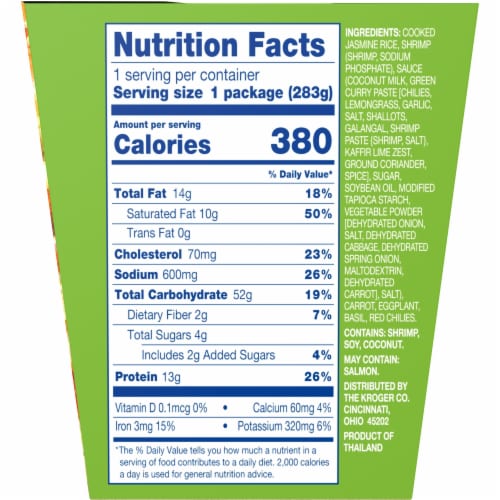 Kroger® Green Curry with Shrimp Rice & Vegetables Microwavable Meal Perspective: right