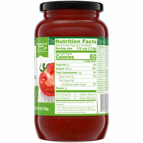 Simple Truth Organic™ Tomato Basil Pasta Sauce Perspective: right