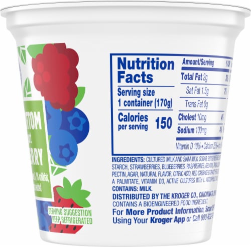 Kroger® Mixed Berry Low Fat Yogurt Cup Perspective: right