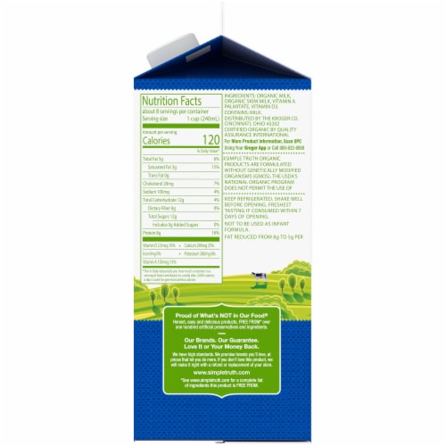 Simple Truth Organic® 2% Reduced Fat Milk Perspective: right