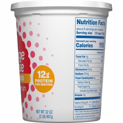Kroger® 4% Milkfat Small Curd Cottage Cheese Tub Perspective: right