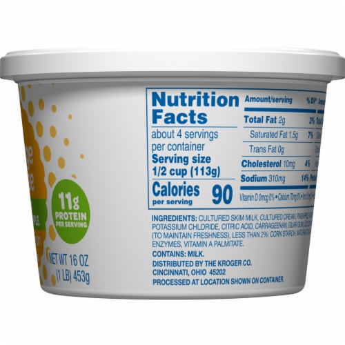 Kroger® Low Fat Small Curd Pineapple Cottage Cheese Perspective: right