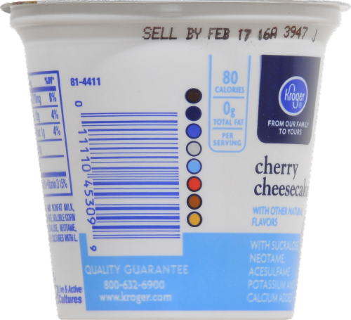 Kroger®  Lite Cherry Cheesecake Yogurt Perspective: right