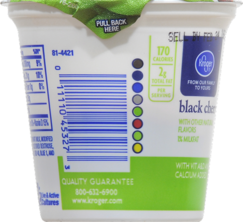 Kroger® Black Cherry Fruit on the Bottom Grade A Lowfat Yogurt Perspective: right
