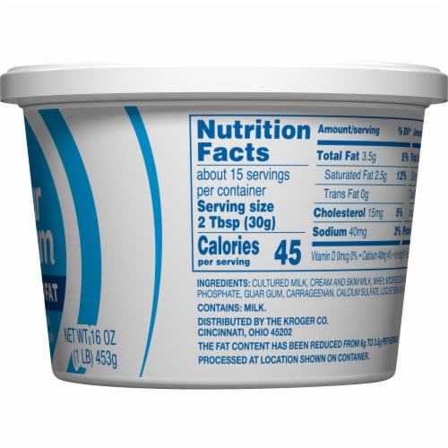 Kroger® Reduced Fat Sour Cream Perspective: right