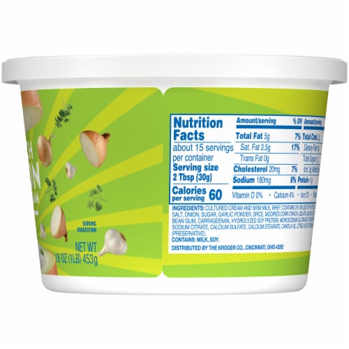 Kroger® French Onion Sour Cream Dip Tub Perspective: right