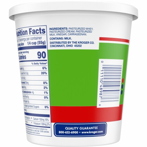 Kroger® Whole Milk Ricotta Cheese Perspective: right