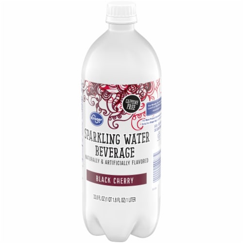 Kroger® Black Cherry Flavored Sparkling Bottled Water Perspective: right