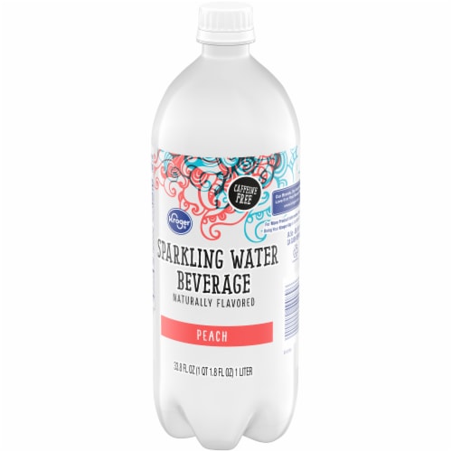 Kroger® Peach Flavored Sparkling Bottled Water Perspective: right