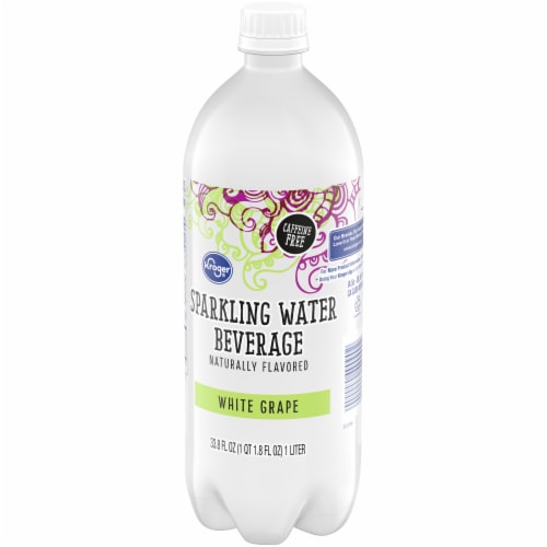 Kroger® White Grape Flavored Sparkling Bottled Water Perspective: right