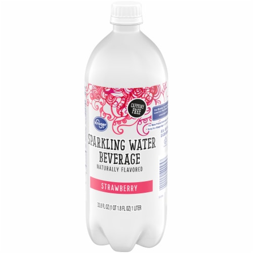 Kroger® Strawberry Flavored Sparkling Bottled Water Perspective: right
