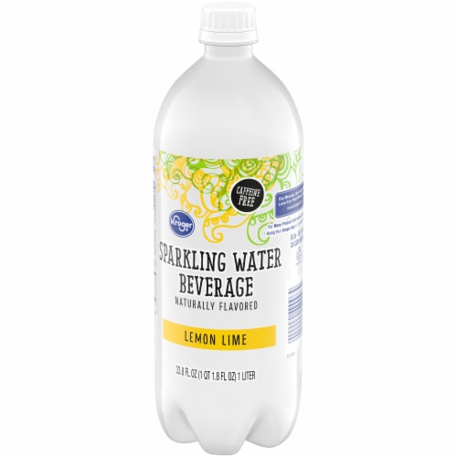 Kroger® Lemon Lime Flavored Sparkling Bottled Water Perspective: right