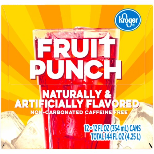 Kroger® Non-Carbonated Fruit Punch Soda Can Perspective: right