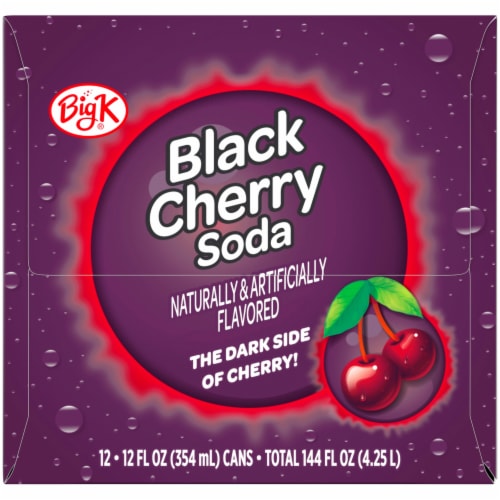 Kroger Big K® Black Cherry Soda Cans Perspective: right
