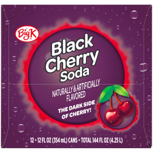 Kroger Big K® Black Cherry Soda 12 Cans 12 Fl Oz Food 4 Less