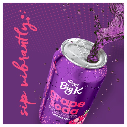 Big K® Grape Caffeine Free Soda Cans Perspective: right