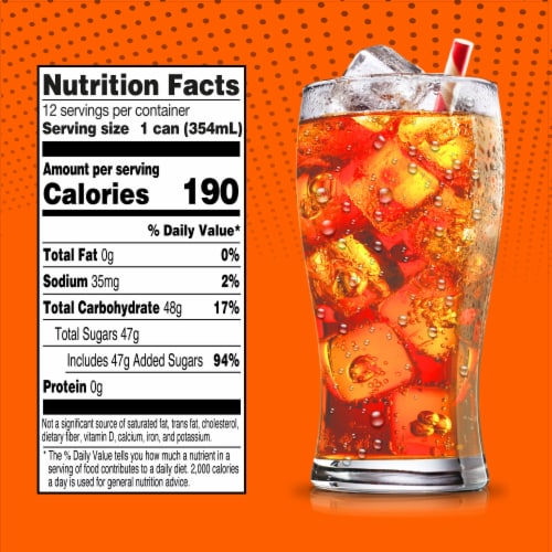Big K® Orange Caffeine Free Soda Can Perspective: right