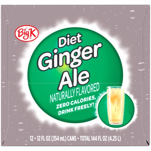 Kroger Big K® Diet Ginger Ale Soda Can Perspective: right