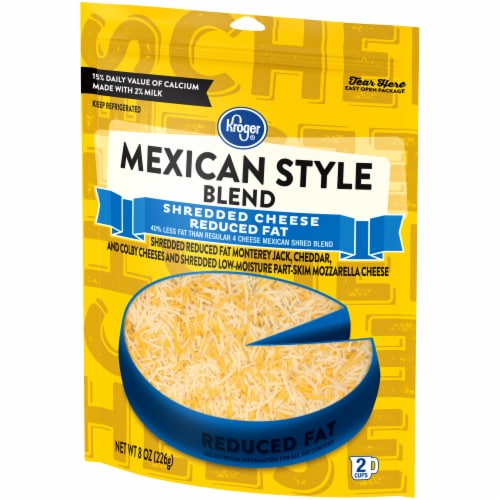 Kroger® Reduced Fat Shredded Mexican Style Cheese Perspective: right