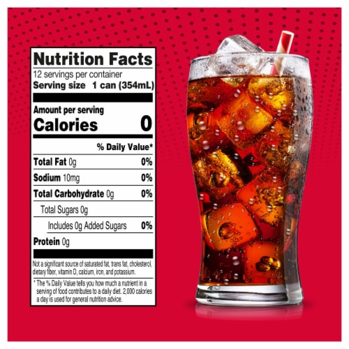 Big K® Cola Zero Sugar Soda Cans Perspective: right