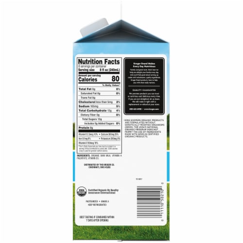 King Soopers® City Market® Organic Fat Free Milk Perspective: right